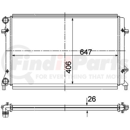 376781091 by HELLA - Radiator