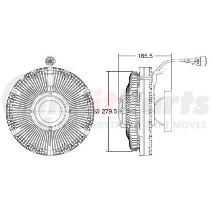 HELLA 376791611 Engine Cooling Fan Clutch CLUTCH - VISCO