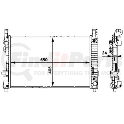 376721031 by HELLA - RADIATOR MB A CLASS