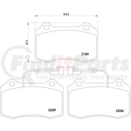 355018421 by HELLA - Disc Brake Pad Set