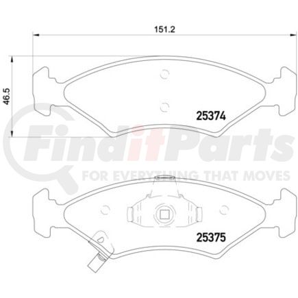 355019891 by HELLA - Disc Brake Pad Set
