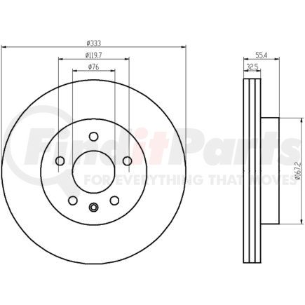 355109681 by HELLA - Disc Brake Rotor