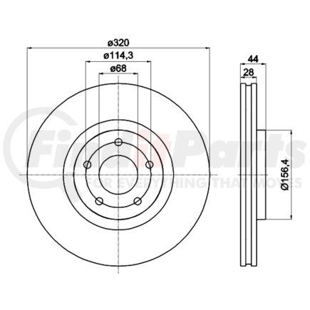 355116761 by HELLA - Disc Brake Rotor