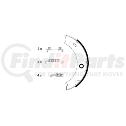 355050461 by HELLA - Parking Brake Shoe Set