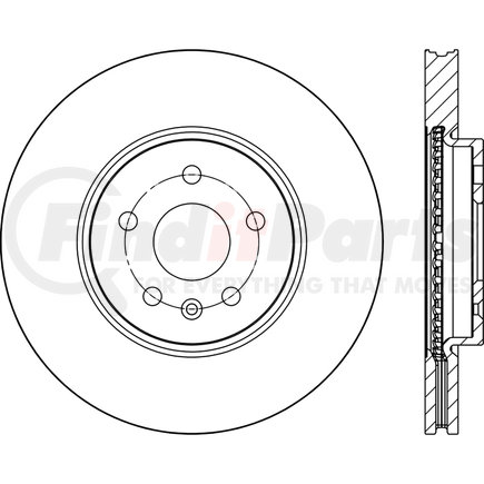 Centric 320.62148 Disc Brake Rotor Centric GCX Rotor with Partial Coating