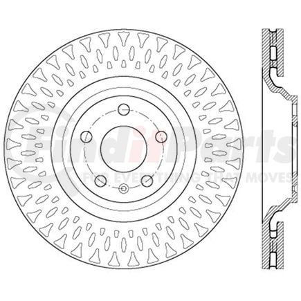 320.33144 by CENTRIC - Centric GCX Rotor with Partial Coating