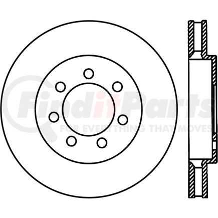 Centric 320.65101F Disc Brake Rotor Centric GCX Rotor with Full Coating