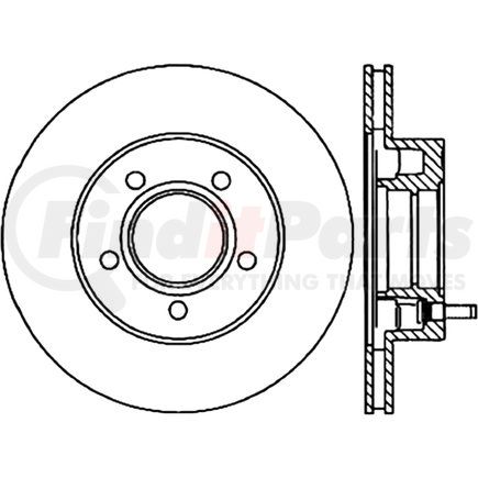 320.65035F by CENTRIC - Centric GCX Rotor with Full Coating