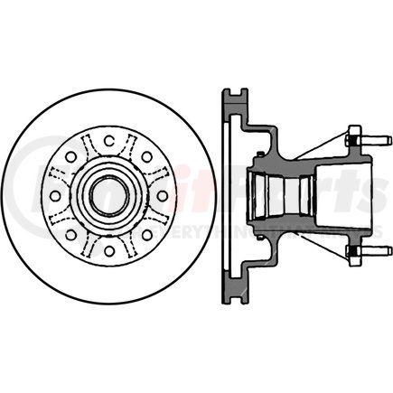 Centric 320.65074F Disc Brake Rotor and Hub Assembly Centric GCX Rotor with Full Coating