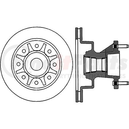Centric 320.65109F Disc Brake Rotor and Hub Assembly Centric GCX Rotor with Full Coating