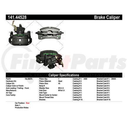 141.44528 by CENTRIC - Centric Semi-Loaded Brake Caliper