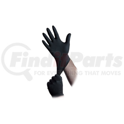 BL-L by ATLANTIC SAFETY PRODUCTS - Black Lightning Nitrile Gloves, Large, Box of 100 Gloves