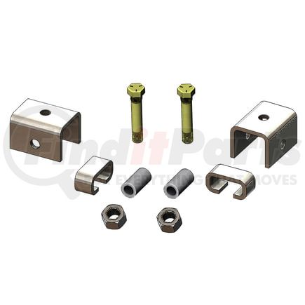 HK093211 by POWER10 PARTS - Single Axle Attaching Parts Kit for 1-3/4in W Slipper Springs (w/o U-Bolts)