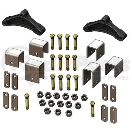 HK093236 by POWER10 PARTS - Tandem Axle Attaching Parts Kit for 1-3/4in W Double-Eye Springs (w/o U-Bolts)