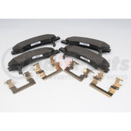 171-0963 by ACDELCO - Front Disc Brake Pad Kit with Brake Pads and Clips