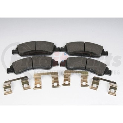 171-0988 by ACDELCO - Front Disc Brake Pad Kit with Brake Pads and Clips