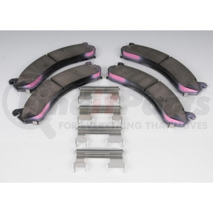 171-0989 by ACDELCO - Rear Disc Brake Pad Kit with Brake Pads and Clips