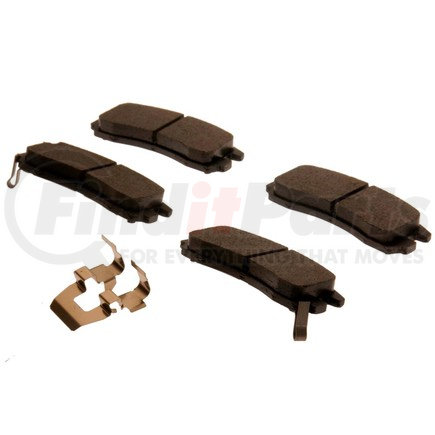 171-628 by ACDELCO - Rear Disc Brake Pad Kit with Brake Pads and Clips