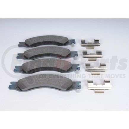 171-858 by ACDELCO - Rear Disc Brake Pad Kit with Brake Pads and Clips