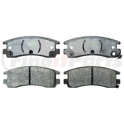 17D698 by ACDELCO - Organic Rear Disc Brake Pad Set