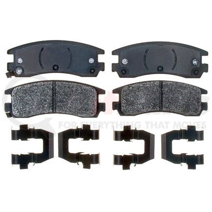 17D714MH by ACDELCO - Semi-Metallic Rear Disc Brake Pad Set