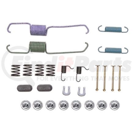 18K676 by ACDELCO - Rear Drum Brake Spring Kit with Springs, Pins, Retainers, Washers, and Caps