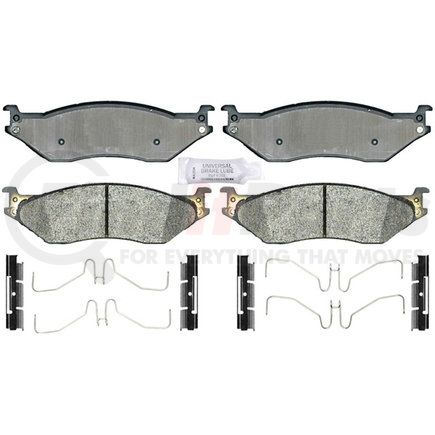 17D1066MH by ACDELCO - Semi-Metallic Front Disc Brake Pad Set