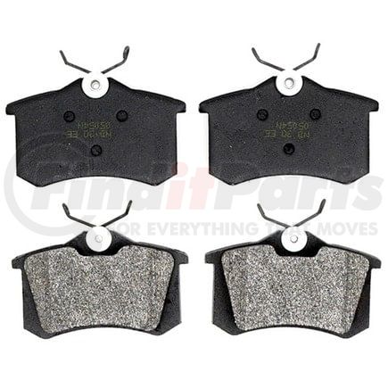 17D340AM by ACDELCO - Semi-Metallic Rear Disc Brake Pad Set