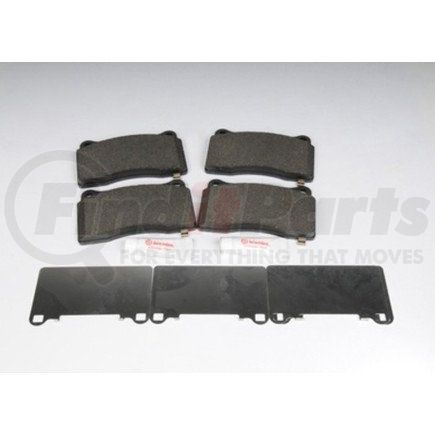 171-0876 by ACDELCO - Front Disc Brake Pad Kit with Brake Pads, Shims, and Lubricant