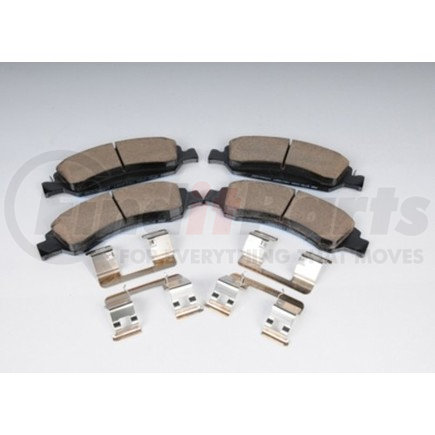 171-0974 by ACDELCO - Front Disc Brake Pad Kit with Brake Pads and Clips