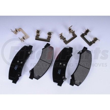 171-0985 by ACDELCO - Front Disc Brake Pad Kit with Brake Pads and Clips