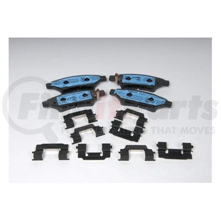 171-1062 by ACDELCO - Rear Disc Brake Pad Kit with Brake Pads and Clips