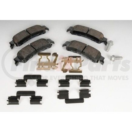 171.668 by ACDELCO - Rear Disc Brake Pad Kit with Brake Pads, Clips, and Bolts
