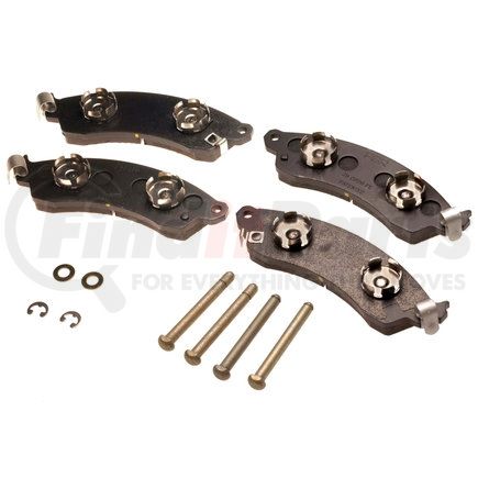 171-735 by ACDELCO - Front Disc Brake Pad Kit with Brake Pads, Pins, and Washers
