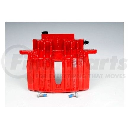 ACDelco 172-2264 Red Front Passenger Side Disc Brake Caliper Assembly with 4 Guide Pin Bolts