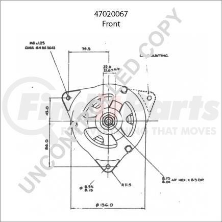 47020067 by LEECE NEVILLE - A127MT12V70A RH/CLOCK