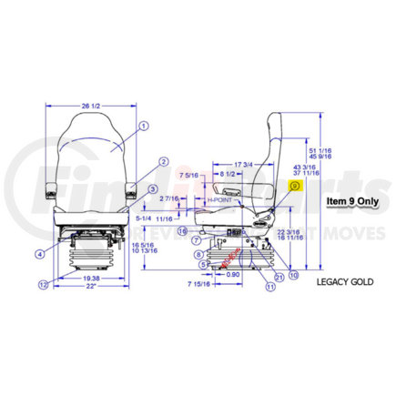 182414PS by SEATS INC - RECLINER KT FOR NEXT GENERATION LEG SEAT