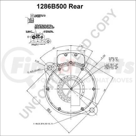 1286B500 by LEECE NEVILLE - ALTERNATOR 24V 180A