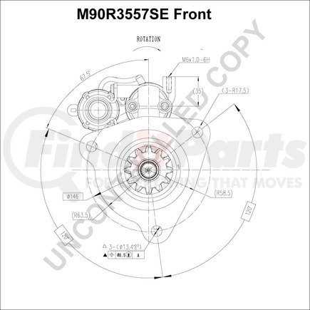 M90R3557SE by LEECE NEVILLE - STARTER 24V 6.0 KW