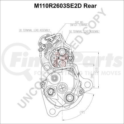 M110R2603SE2D by LEECE NEVILLE - Starter Motor - PowerPro™ 7 Series, 7 Kilowatt Rating, M110 12 Voltage, with OCP