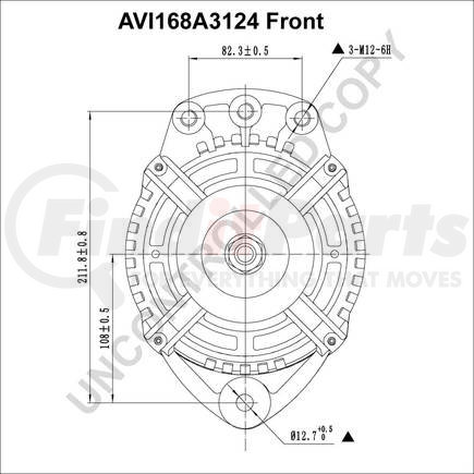 AVI168A3124 by LEECE NEVILLE - ALTERNATOR 24V 150A