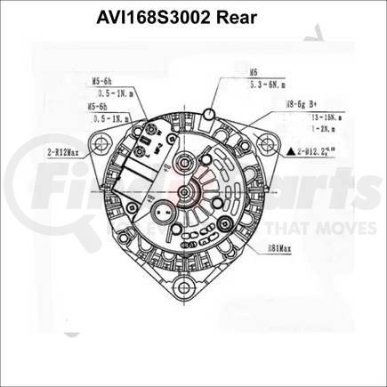 AVI168S3002 by LEECE NEVILLE - ALTERNATOR 24V 150A