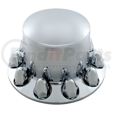 10266 by UNITED PACIFIC - Axle Hub Cover - Axle Cover, Rear, Chrome, Dome, with 1.5" Nut Cover, Push-On