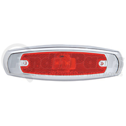 38295 by UNITED PACIFIC - Clearance/Marker Light - Red LED/Red Lens, Rectangle Design, 2 LED