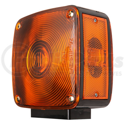 ST53AAB by OPTRONICS - Square yellow dual face pedestal mount parking/turn signal