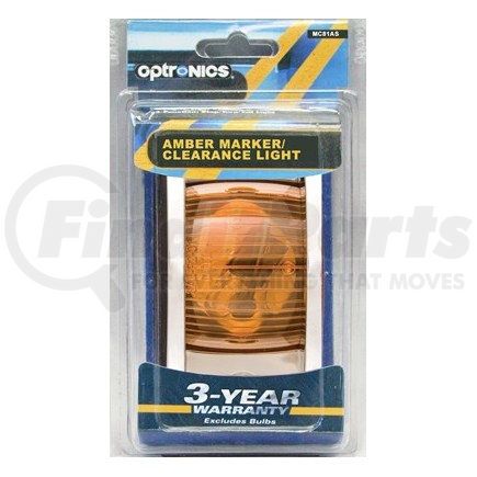 MC81AS by OPTRONICS - Retail pack: Yellow surface mount marker/clearance light