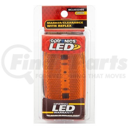 MCL0032ABS by OPTRONICS - Retail pack: Yellow marker/clearance light with reflex