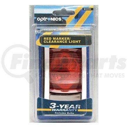 Optronics MC81RS Side Marker Light Retail pack: Red surface mount marker/clearance light