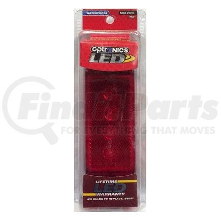 MCL76RS by OPTRONICS - Retail pack: Red marker/clearance light with reflex