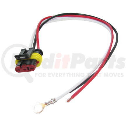 A45PMB by OPTRONICS - Electrical Pigtail - Weathertight 3-Wire, 10” Leads, Ring Terminal On Ground